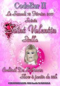 Soirée Saint Valentin - Code Bar II - Samedi 12 février 2011