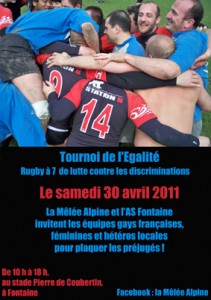 Tournoi de l'Egalité - La Mêlée Alpine - Samedi 30 avril 2011