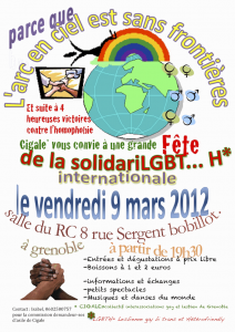 Fête de la SolidariLGBT Internationale - CIGALE - Vendredi 9 mars 2012