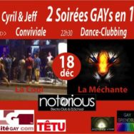 Cyril et Jeff « 2 soirées en 1 » : Conviviale & Dance – Mardi 18 décembre 2012