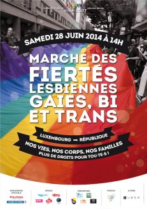Affiche - Marche des Fiertés LGBT – Paris – Samedi 28 juin 2014