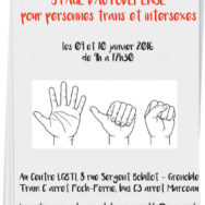 Stage d’autodéfense pour personnes trans’ et intersexes – Samedi 9 et dimanche 10 janvier 2016