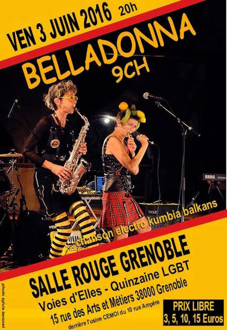Concert BELLADONNA 9CH - Les Voies d'Elles - Vendredi 3 juin 2016